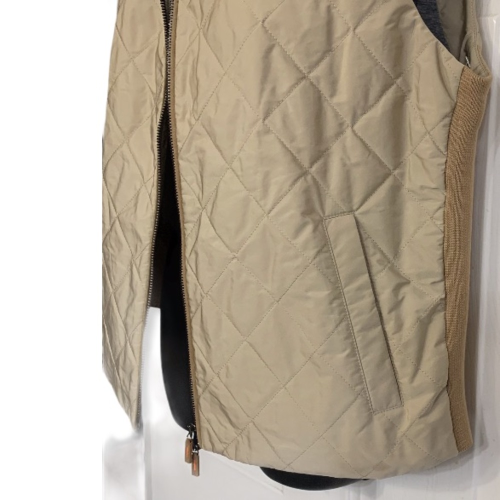 Casablanca Polo Equipment Italy Diamond Quilted Vest Zipper NWOT - Picture 3 of 8